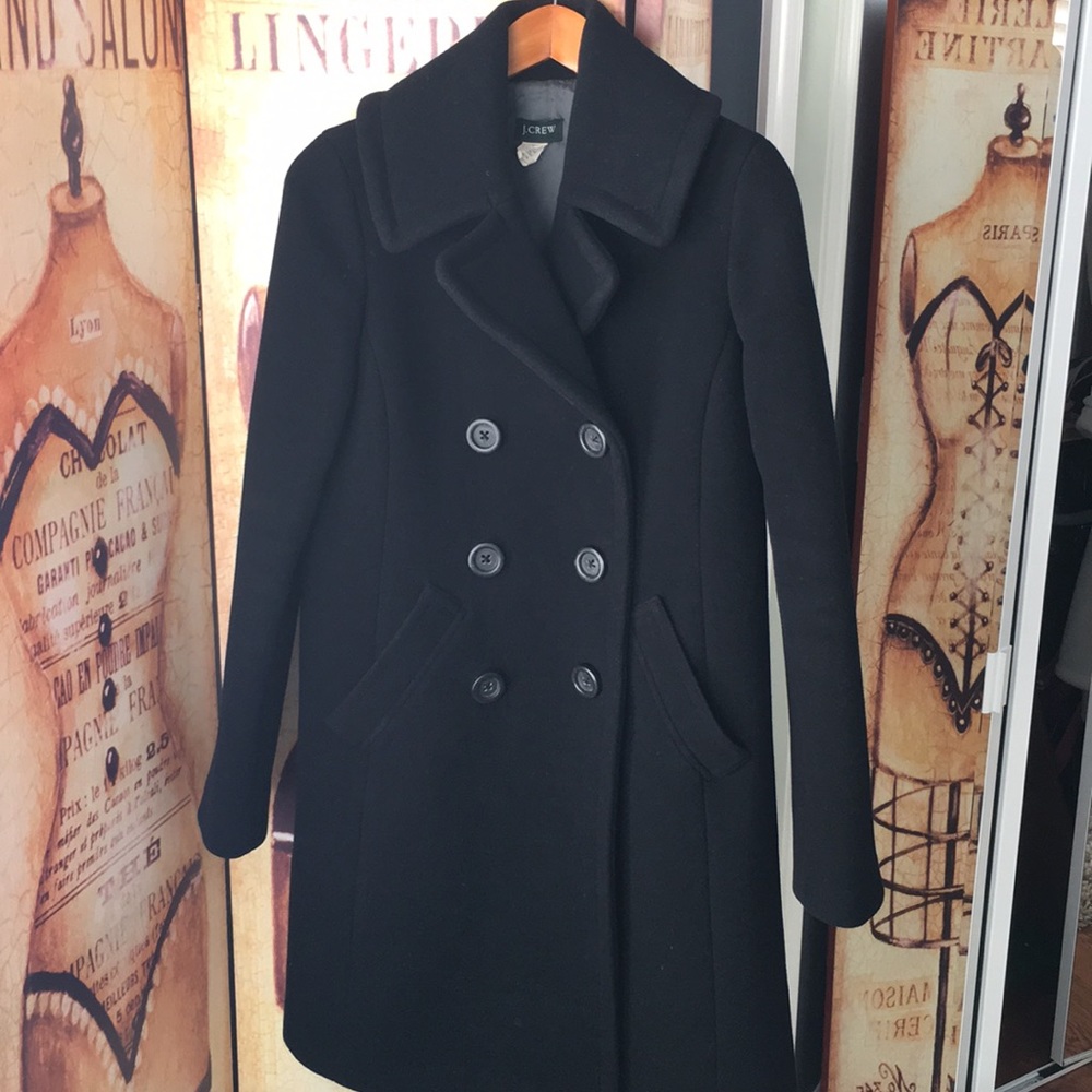 J. Crew pea coat black